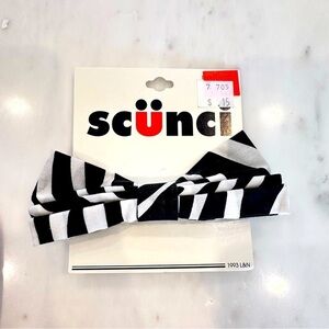 Vintage Scunci Black White Bow Hair Clip NWT 90s Funky Y2K